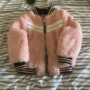 24 month faux fur bomber jacket